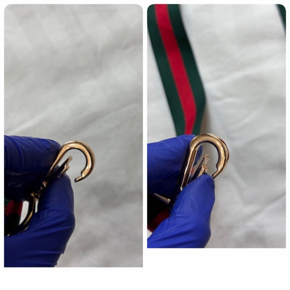 Adjustable Green & Red Stripe Replacement Bag Strap unisex - Picture 5 of 6